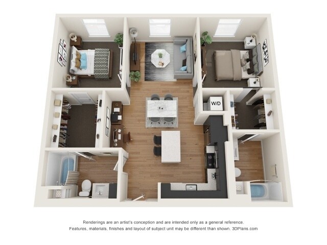 Two Bedroom B307 floor plan